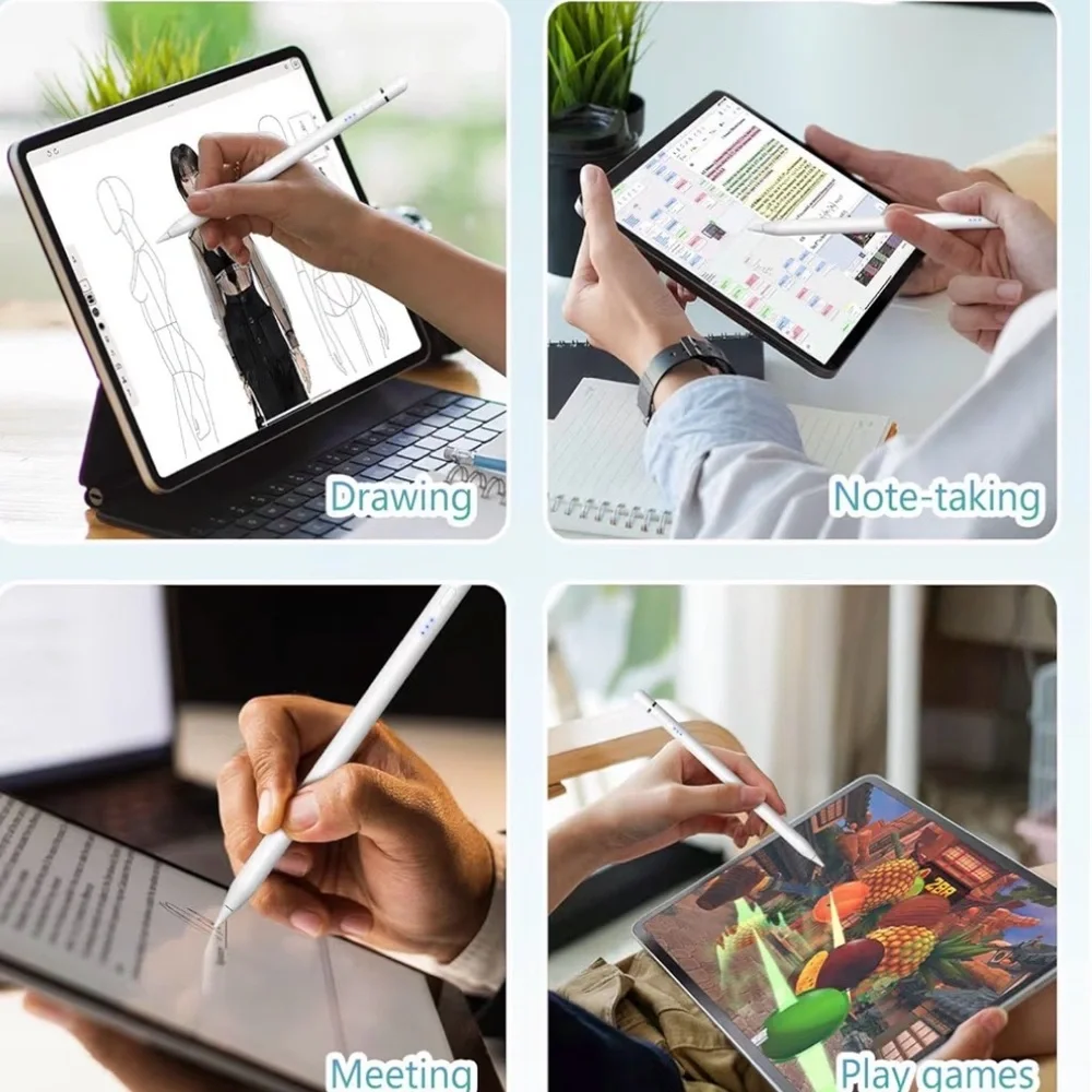 White Active Stylus Pen for Tablets - Precision Touch